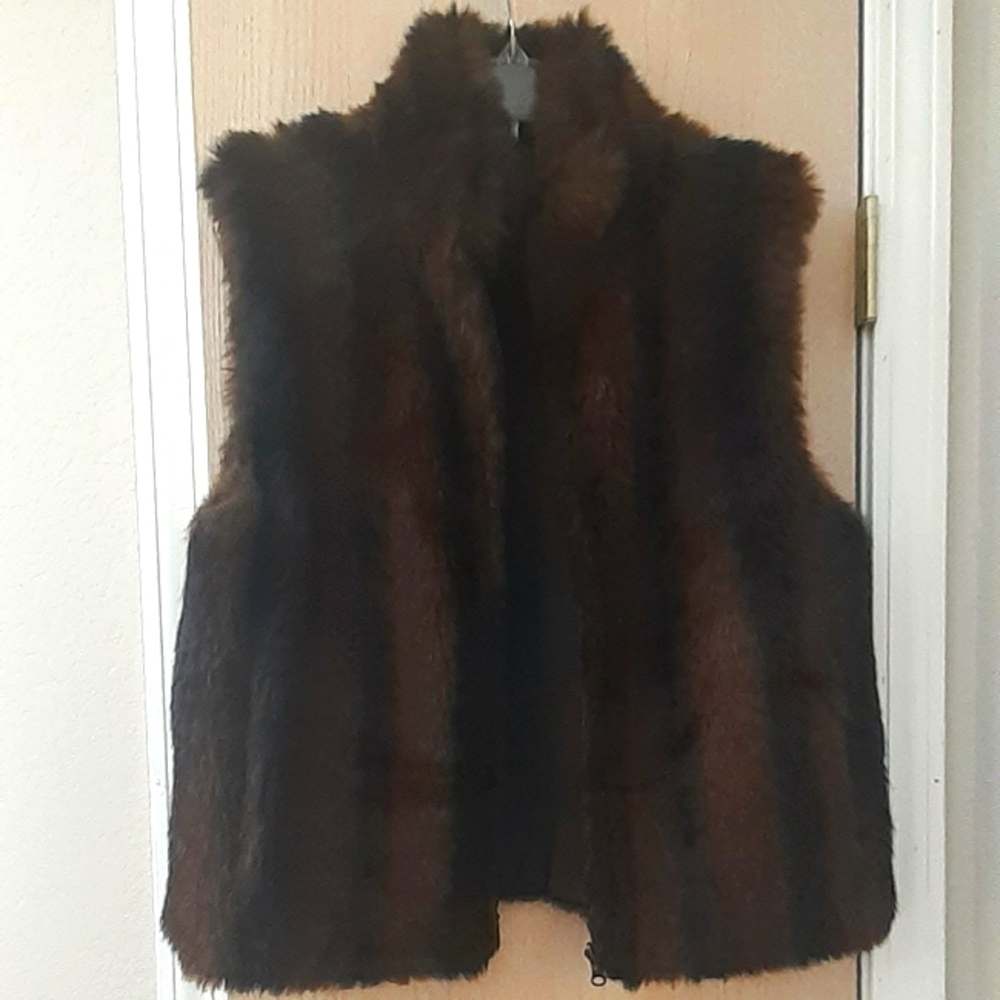 Luxurious Reversible Brown Fur Vest